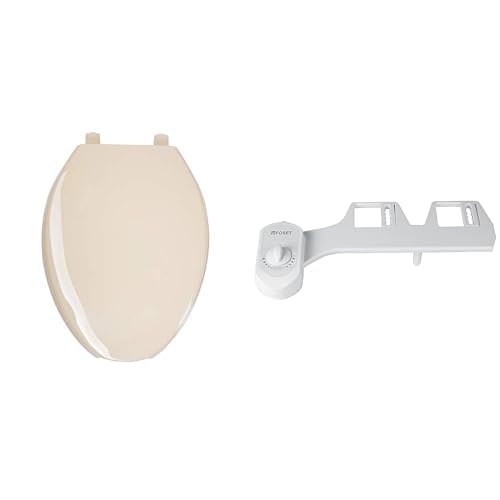 Foset Asiento para WC de Polipropileno 45 cm Hueso - Hueso - Asiento AWC-45 + Bidet BIDE-45