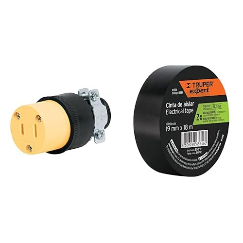Volteck COR-S, Contacto reforzadasin tierra + Truper M-33X, Cinta de aislar 19mm x 18m Truper Expert