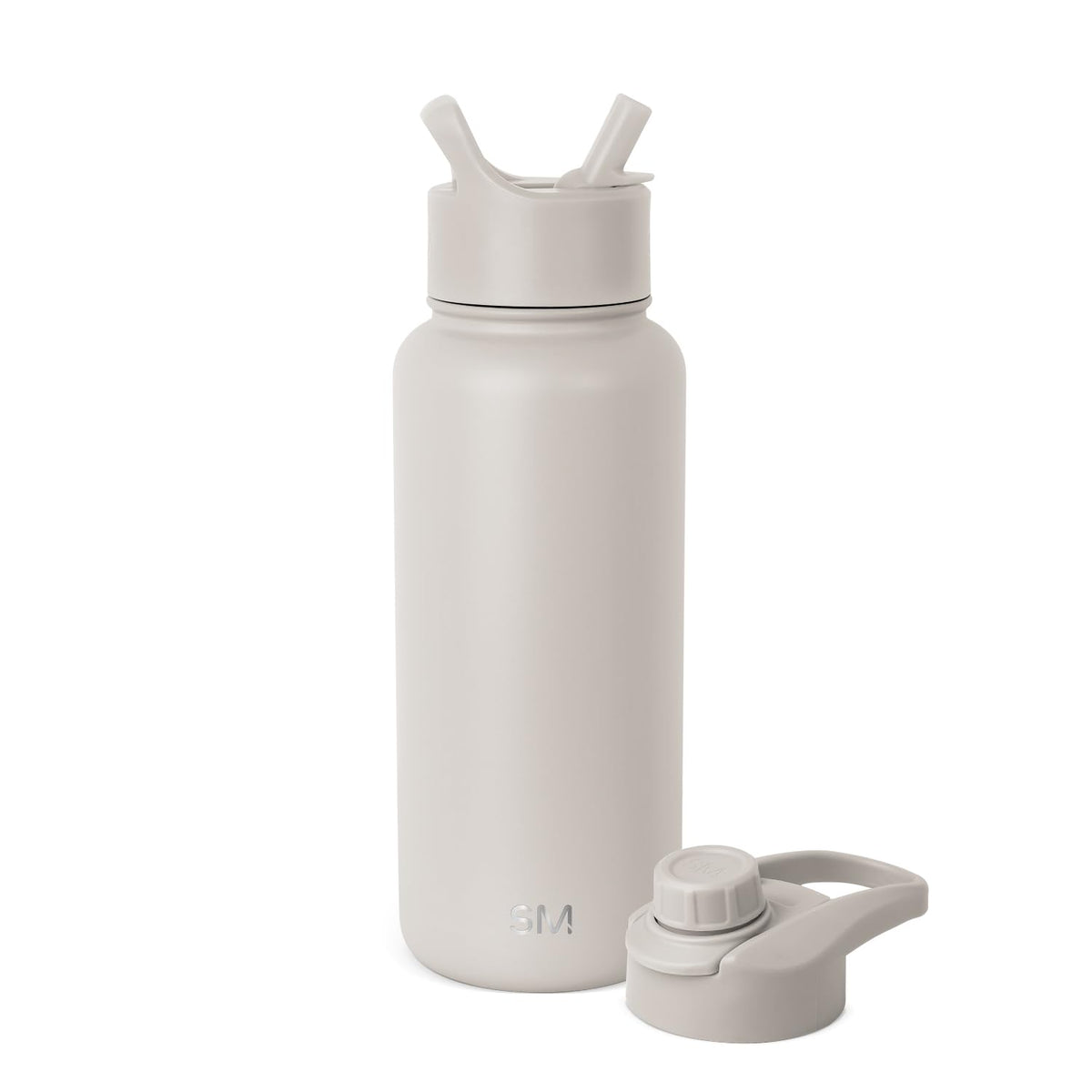 Simple Modern Summit Botella de Agua con Popote y Asa - 0.9 Litros - -Almond Birch