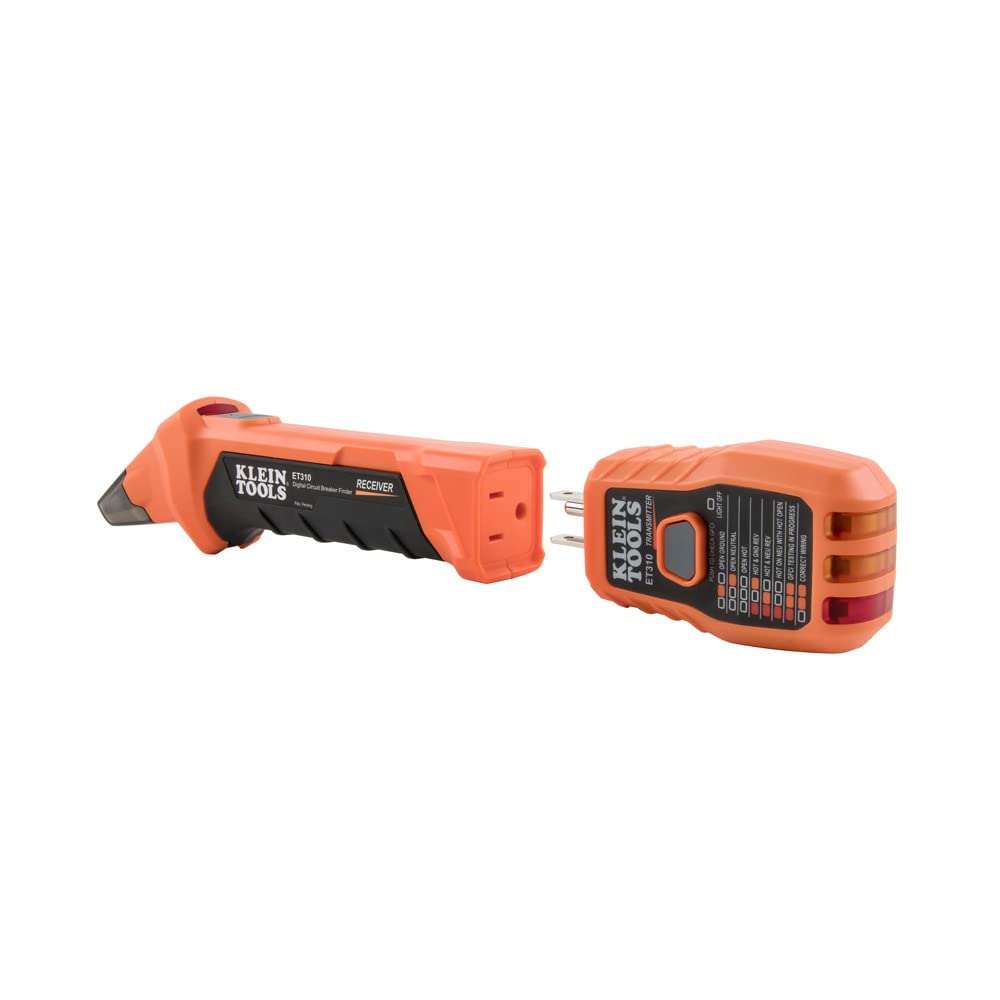 KLEIN TOOLS | Localizador de Circuitos ET310 | Encuentra rápido el interruptor correcto y verifica tomas de corriente | Indicaciones visuales y audibles | Probador de corriente
