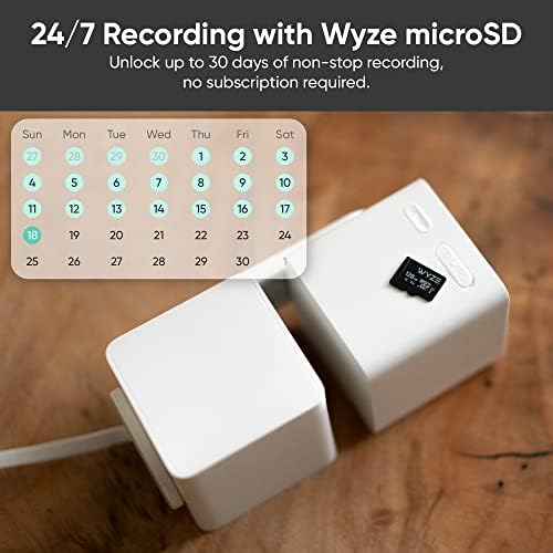 WYZE v3 - Cámara interior/exterior, IP65, 1080p, paquete de 2, seguridad de casa, panorama, inclinación, zoom, WiFi, inteligente, visión nocturna a color, audio 2 vías, Alexa, Google Assistant, blanco