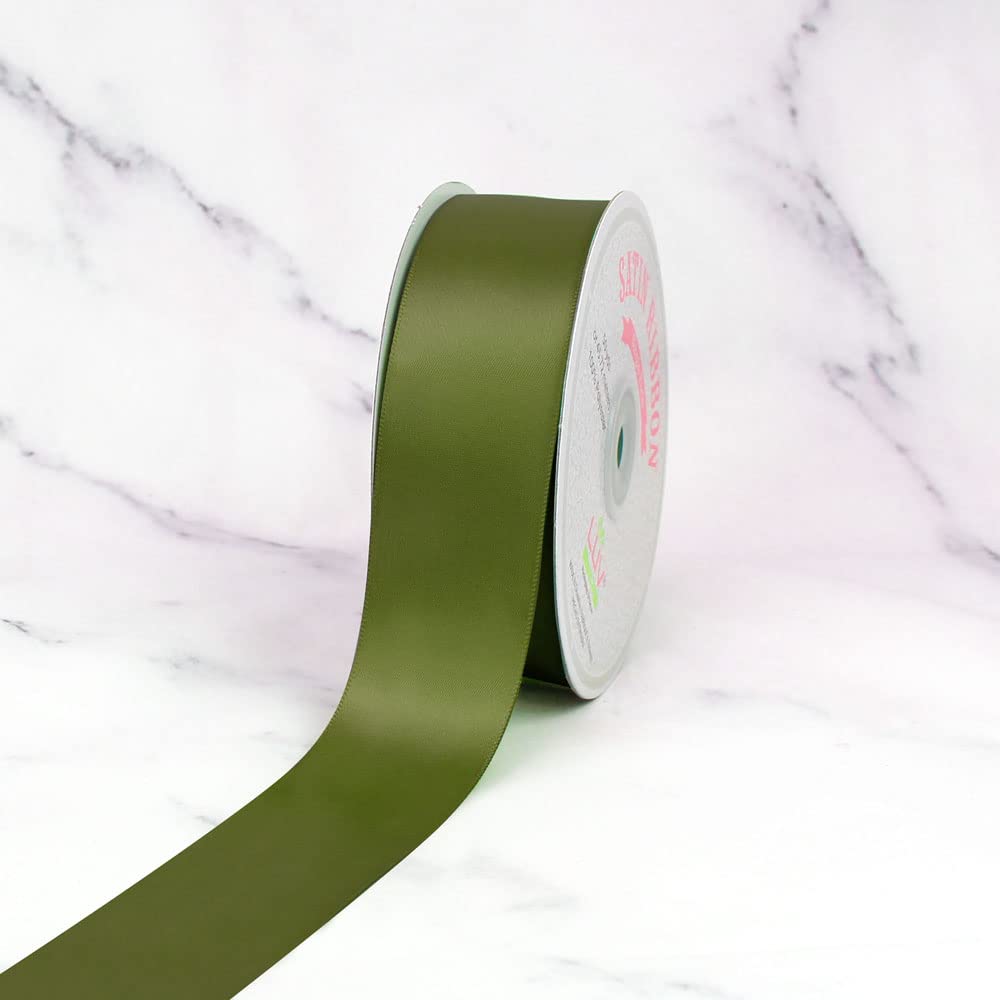 Creative Ideas Solid Satin Ribbon, 1-1/2-Inch by 50 Yard, Moss Green', Solid - Musgo verde - 1.5 x 1800 inches