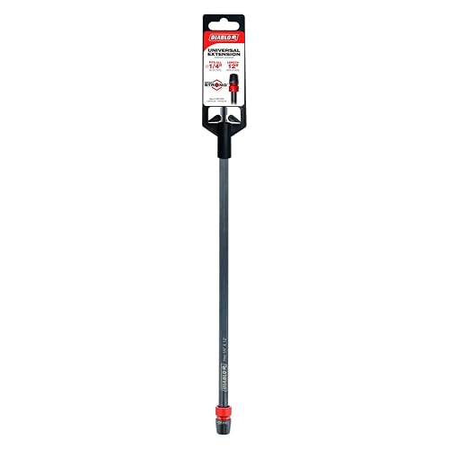 Diablo Extensión Universal para Taladros - Vástago Hexagonal 1/4 Pulgadas, 12 Pulgadas, Destornilladores de Impacto, Inalámbricos y con Cable