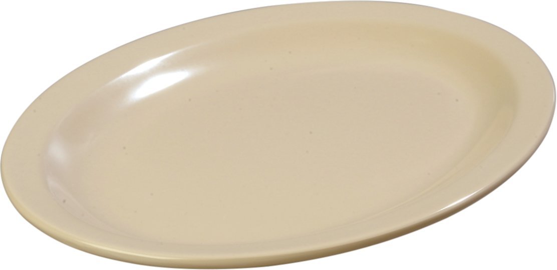 Carlisle Kingline Vajilla de Melamina para Restaurante - Beige Bronceado - 12" Oval Platter