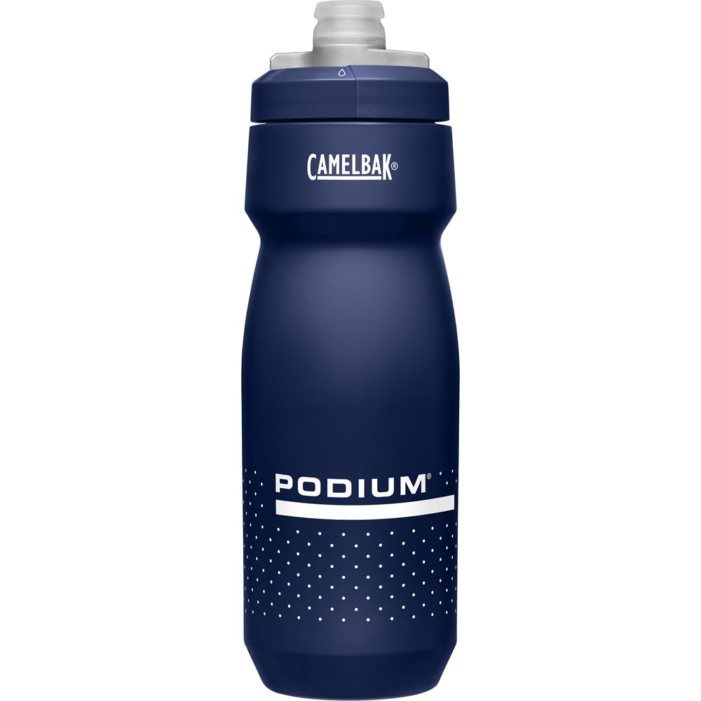 CamelBak Podium Botella de Agua para Ciclismo, Libre de BPA, 600-710 ml - 24 Ounces - Azul marino