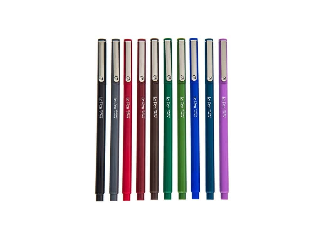 Uchida Of America 4300-10B Juego de bolígrafos de dibujo Le Pen de 10 piezas de tamaño 0,3 puntos