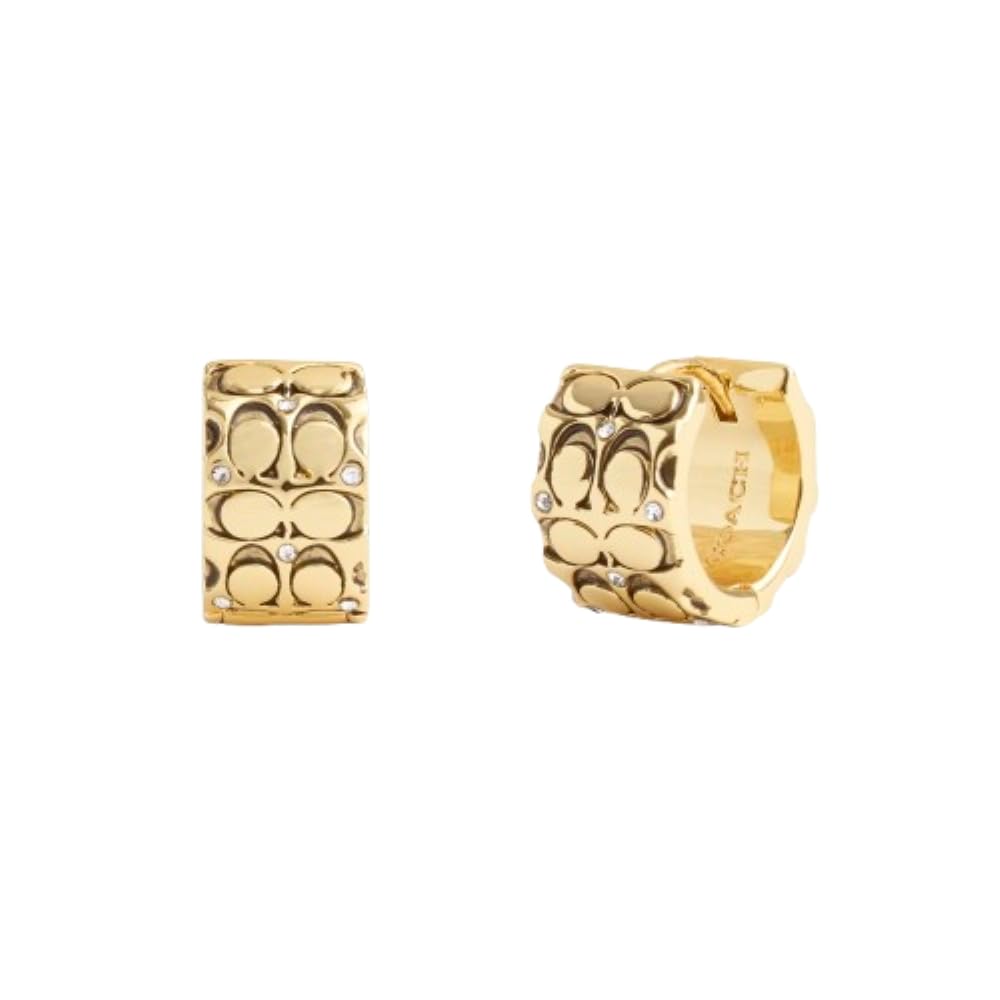COACH - arete acolchados para mujer - SOMBRA DORADA - ORO - Una talla
