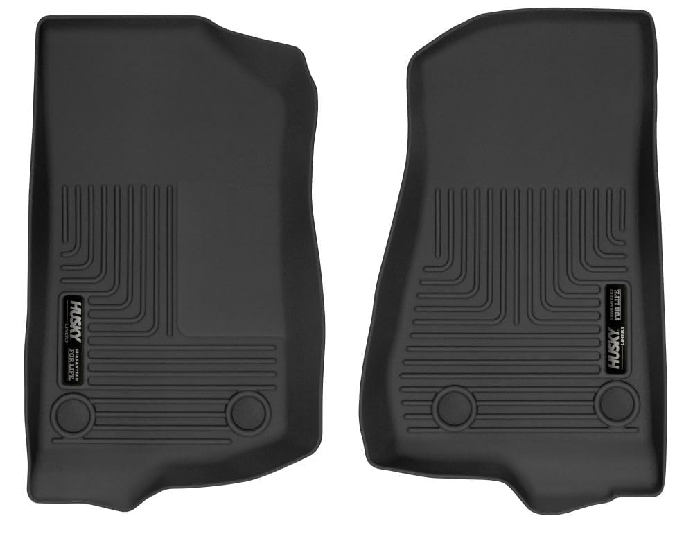 Husky Liners X-act Contour Alfombrillas Jeep Wrangler JK/JL Gladiator Negro - 18-24 JK - JL; Gladiador - Fila delantera