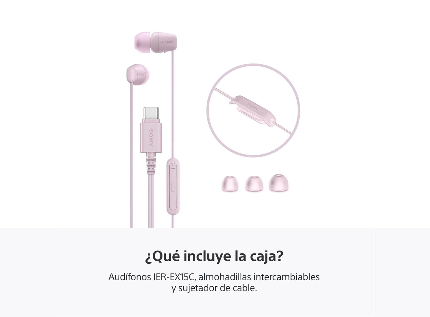 Sony IER-EX15C | Auriculares in Ear con Cable USB-C, Rosa