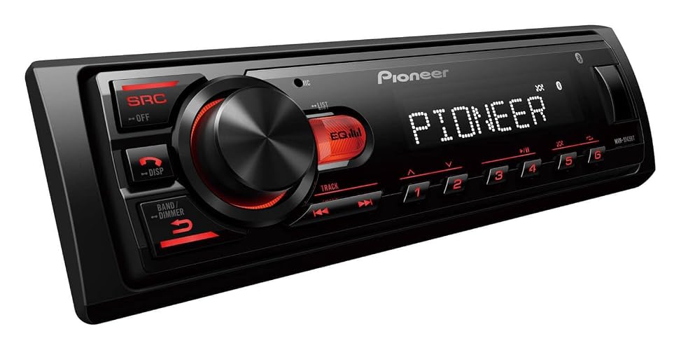 Autoestereo Pioneer, S/CD, Conectividad UBS y Bluetooth, Color Negro, Modelo MVH-S145BT