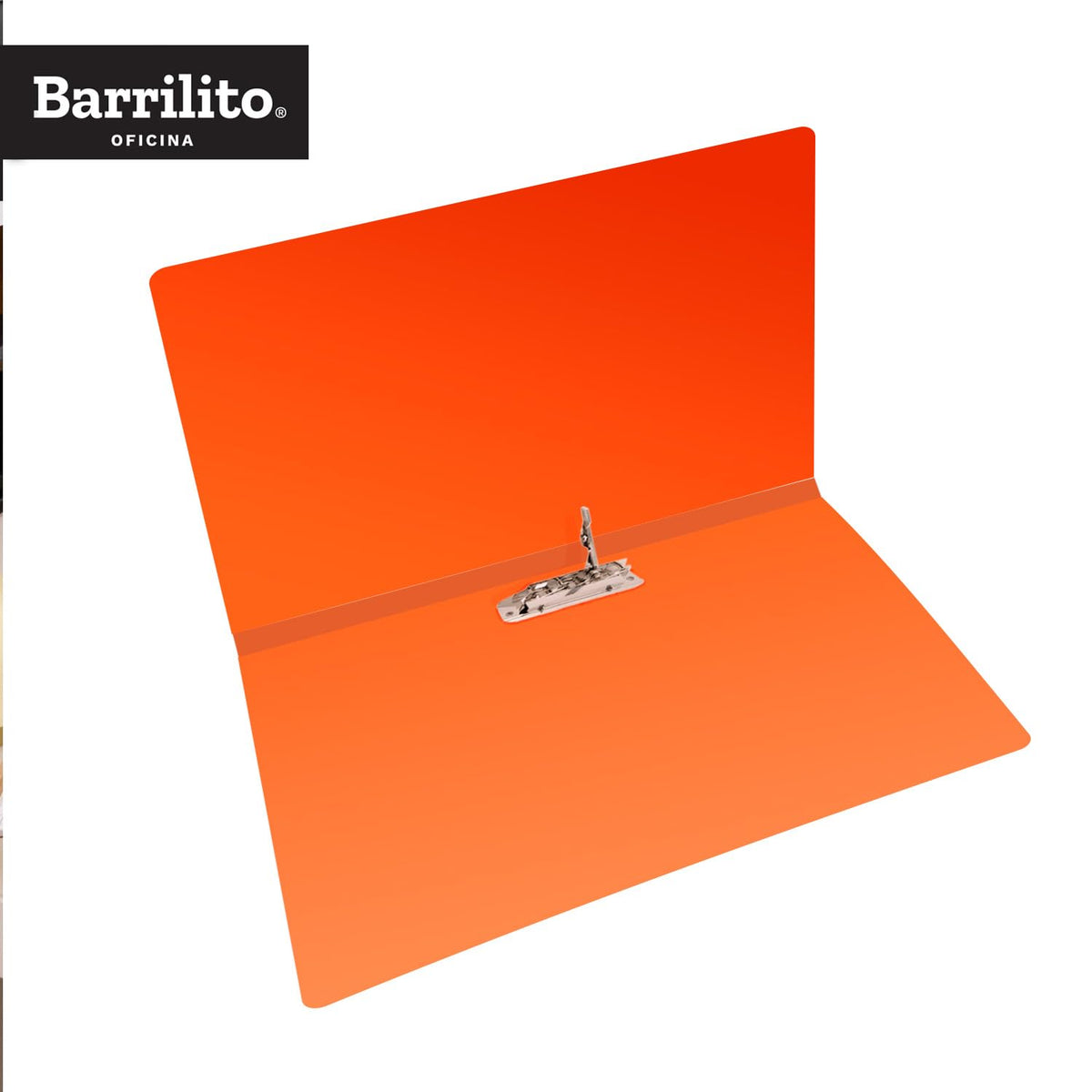 Barrilito Fólder Plástico Oficio c/Broche Metálico. 12 pzas. QCP339