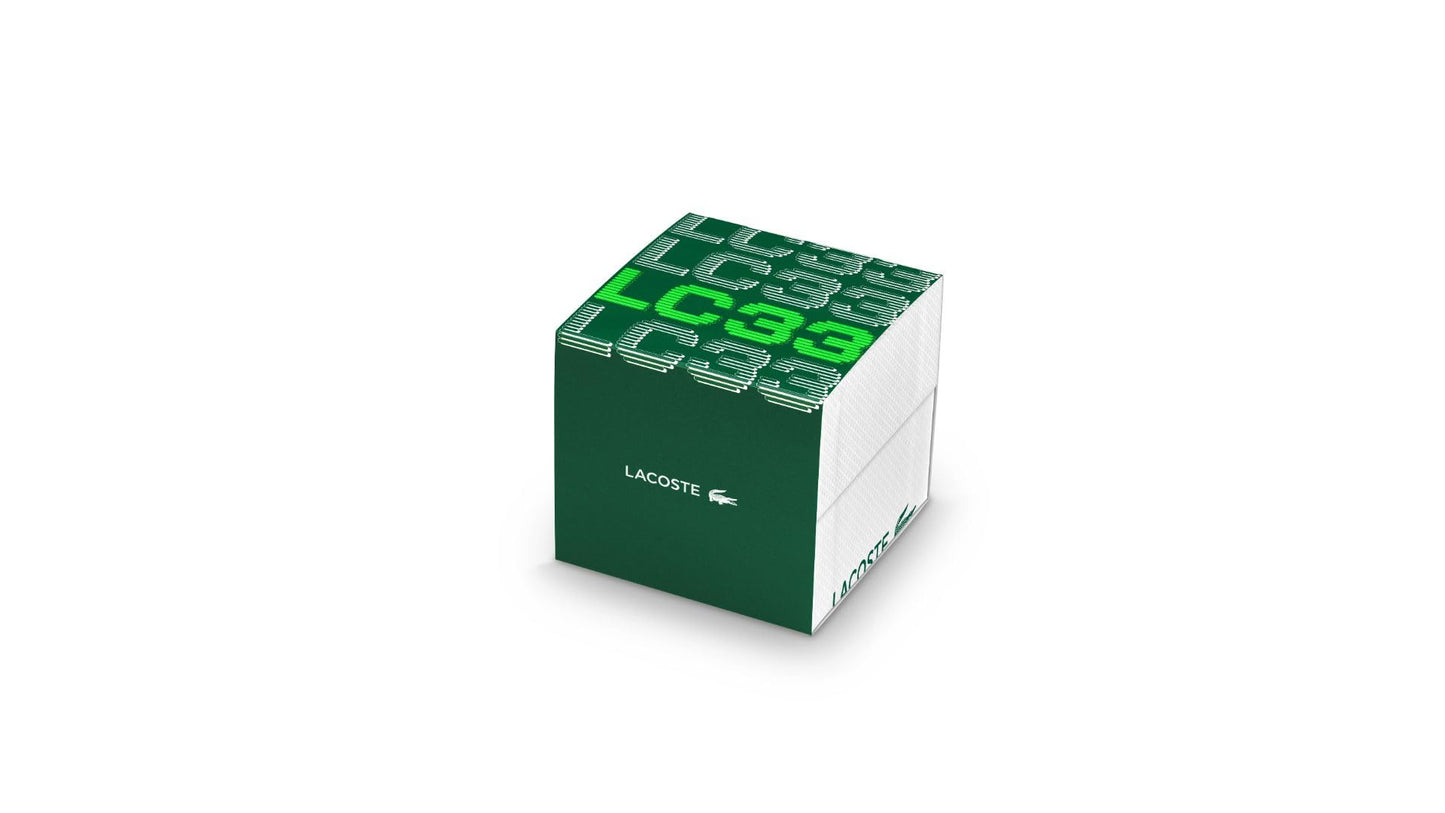 Lacoste LC33 Reloj de movimiento analógico y digital para hombre, correa de silicona, resistente al agua hasta 10 ATM/100 metros, contemporáneo, deportivo, reloj de moda premium, regalo para él, 45 mm
