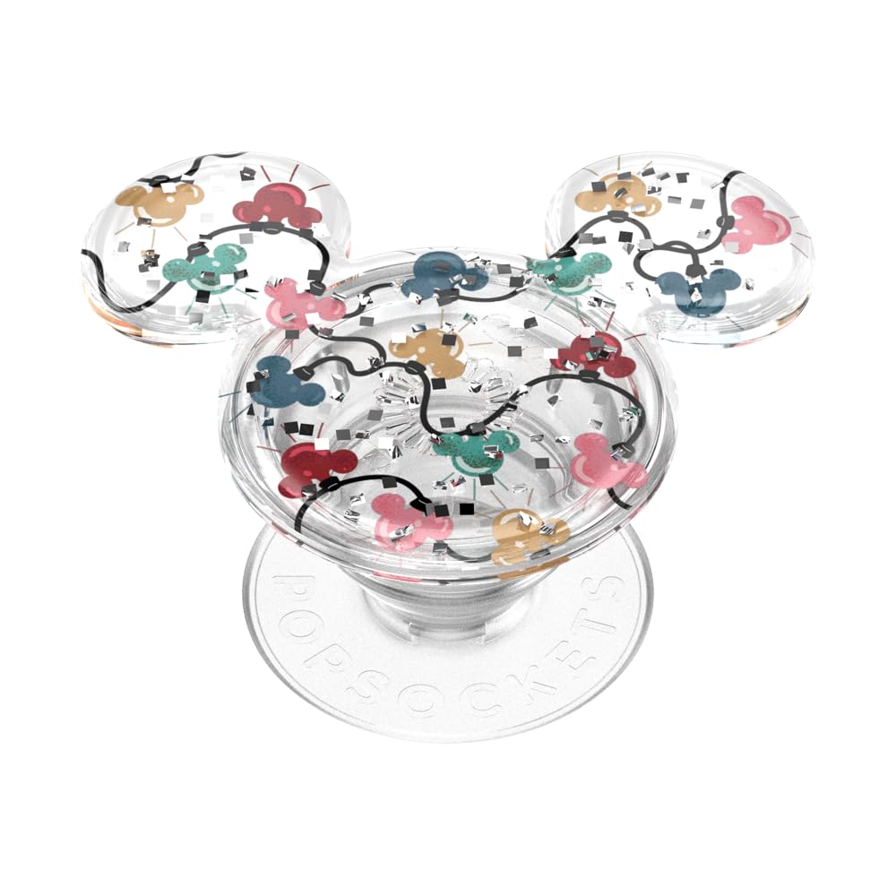 PopSockets Empuñadura para Celular con Soporte Expandible, Diseño Disney - Luces navideñas