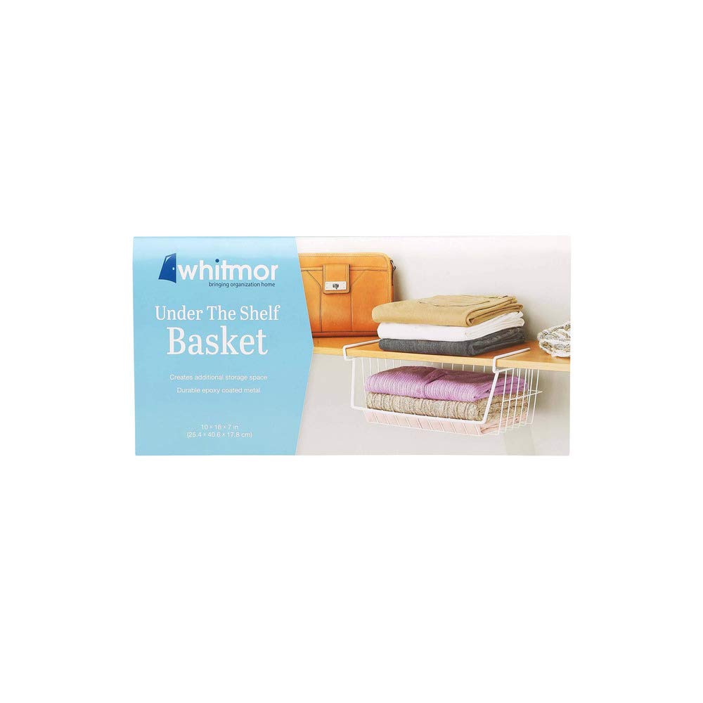 Whitmor 6023 – 4212 – Cesta para Debajo de una estantería, Color Blanco
