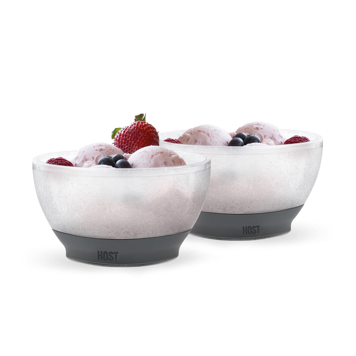 Host Tazón para Helado con Gel Enfriador de Doble Pared 0.47 L - tazón gris - Juego de 2