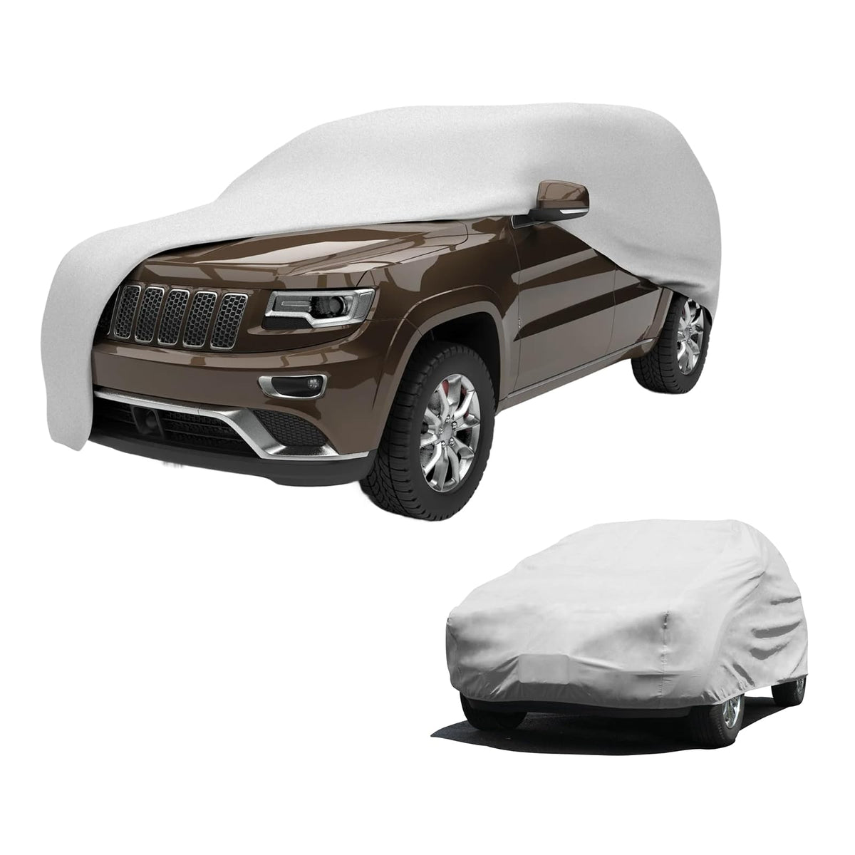 Budge Lite Funda de Automóvil, Se Adapta a sedanes de hasta 398.78 cm, B-1 - (Polipropileno, Gris), Gris, Size U3: Fits SUVs up to 19' Long - Size U3: Fits S.U.Vs up to 19'1"