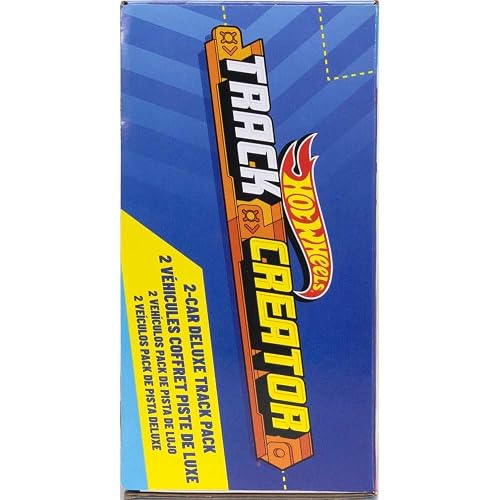 Hot Wheels Pista de Juguete 3+ | Incluye 760 cm de pista para montar, configuraciones variadas, 2 automóviles metal 1:64, JDW42