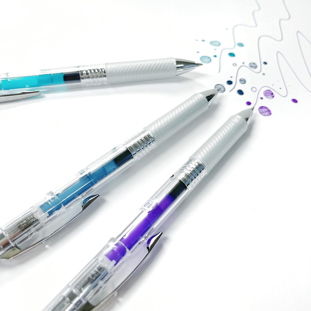 Pentel EnerGel Expressions, paquete de edición limitada del 60 aniversario, bolígrafos de gel líquido ICE (0,7 mm), línea media, colores de tinta surtidos, paquete de 8 (BL77TLABP8M)