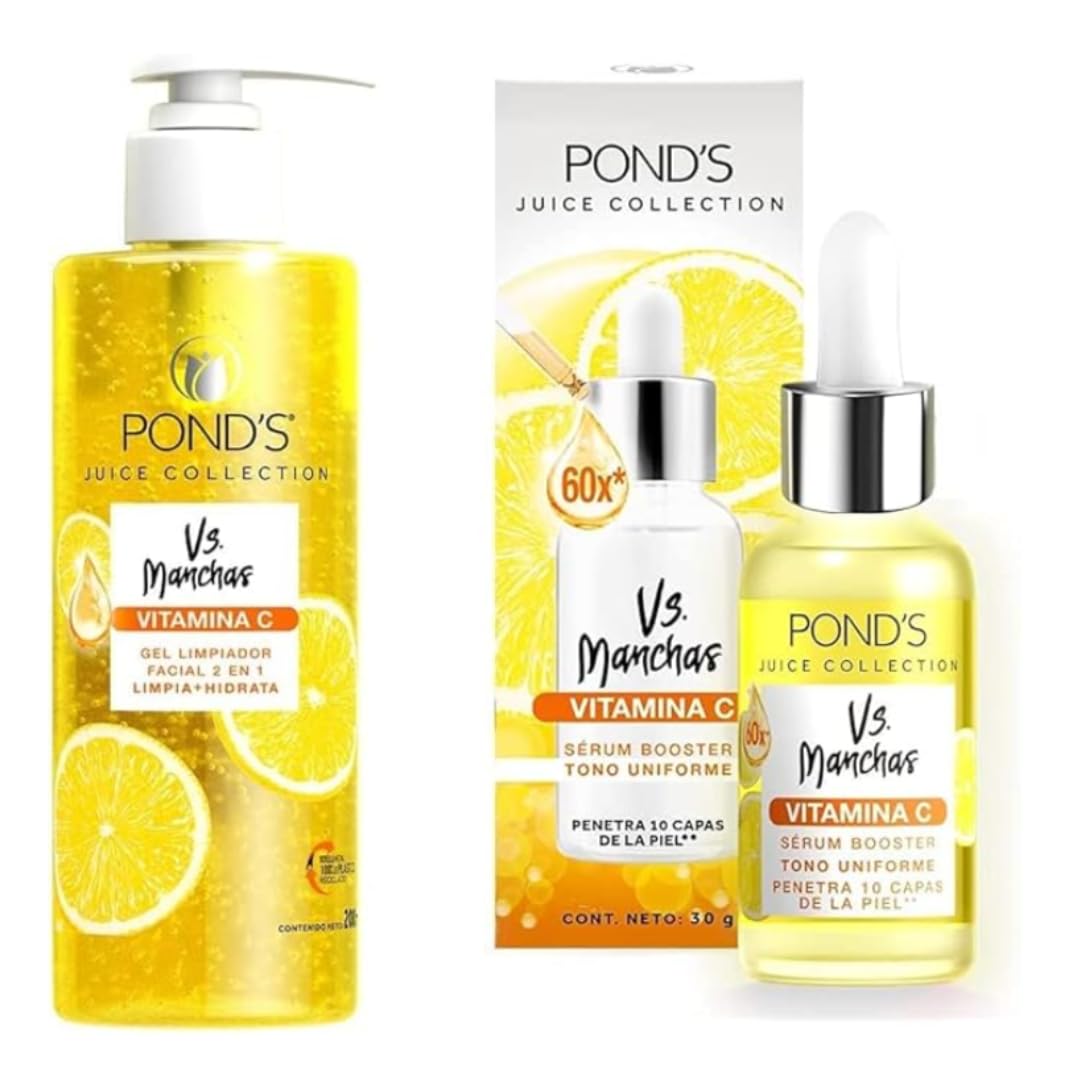 Pond's Vs Manchas Vitamina C Limpiador Facial + Gel Hidratante - Limpiador + Sérum