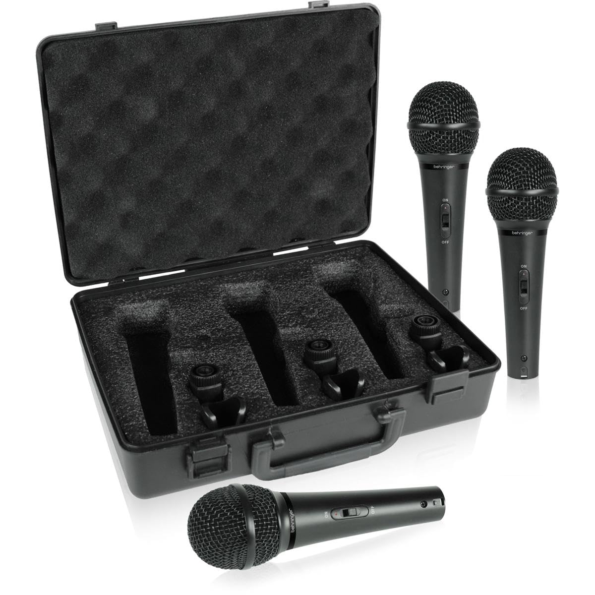 Behringer XM1800S Micrófonos dinámicos e instrumentales cardioides dinámicos (juego de 3)