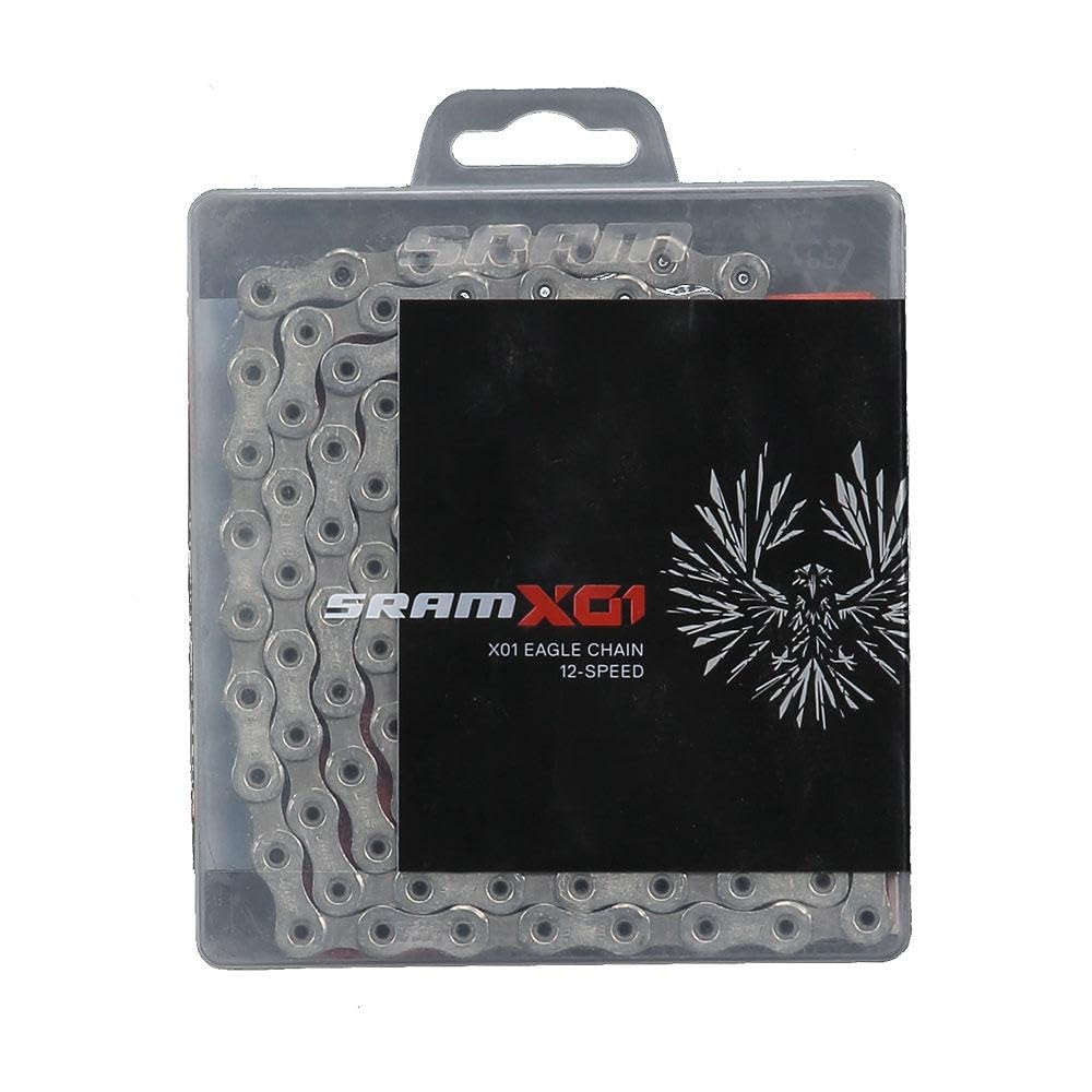 SRAM Cadena para Bicicleta Eagle CN-PCX01 12V | 126 Eslabones | PowerLock | Plata