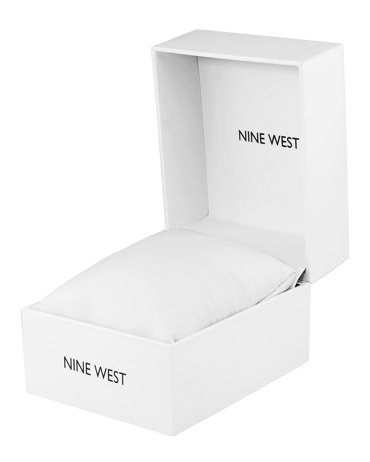 Nine West - Reloj con correa para mujer, Blanco/Dorado, Moderno