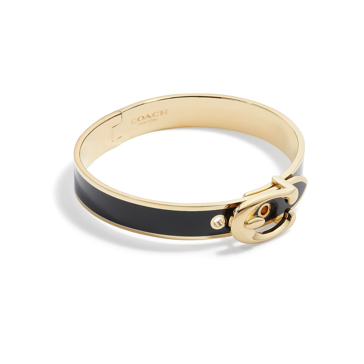 COACH - pulsera con hebilla esmaltada - Una talla - Negro -