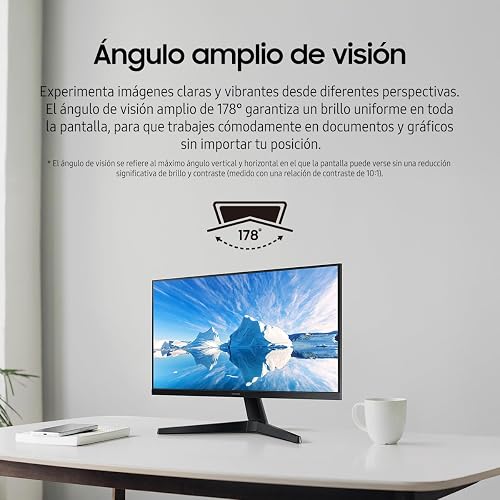 Samsung Monitor 24 Pulgadas Panel IPS resolución Full HD 1920×1080 | 100Hz | 5ms GTG | Modo Juego | Protección Visual | 200 CD/m² | LS24F330EALXZX