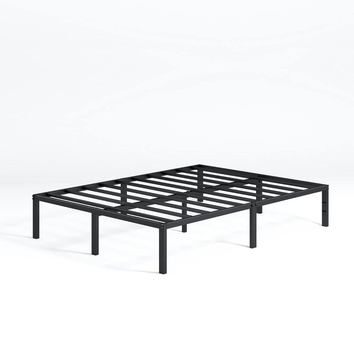 Zinus Yelena | Base de Cama Queen de Acero Negro con Espacio de Almacenamiento | Fácil de Armar y con 5 años de Garantía