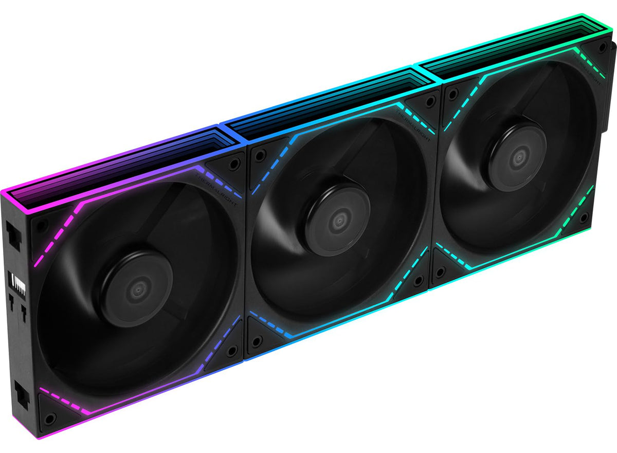 Thermalright TL-M12QX3 Ventilador 120 mm ARGB, Paquete de 3, 2000 RPM - TL-M12QRX3 - Negro