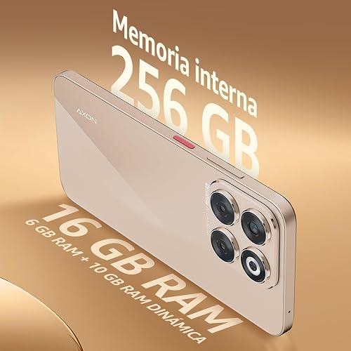 Celular ZTE Axon 70, 6.7” 120Hz, Cámara 108MP y 256GB+16GB RAM (6GB + 10GB dimámica), Batería 5000mAh, Dorado