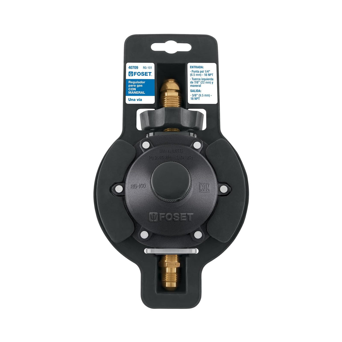 Foset RG-101, Regulador de gas 1 vía con maneral baja presión