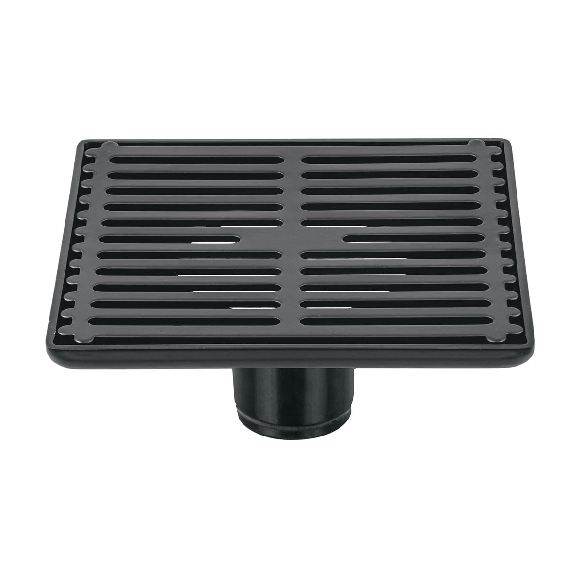 Foset RS-702M, Resumidero cuadrado 6"x 6" acero inoxidable color negro - Negro mate