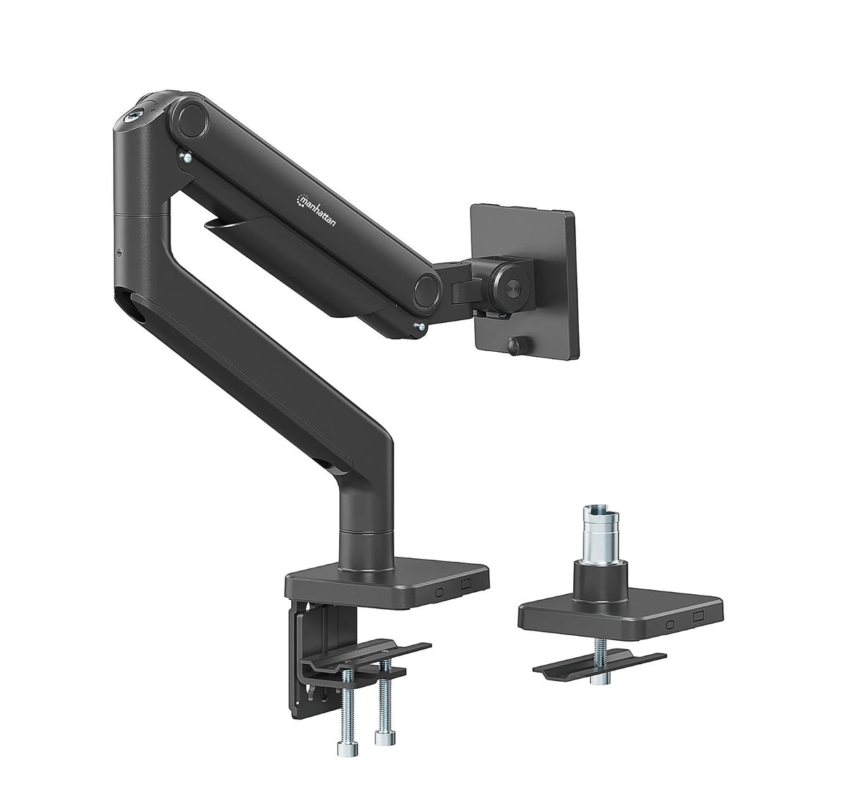 Manhattan 462570 Soporte de Aluminio con Sistema de pistón para 1 Monitor de 17" a 49"