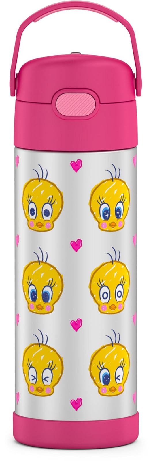 Thermos FUNtainer Botella Infantil Acero Inoxidable 16 oz Boquilla Ancha - Looney Tunes