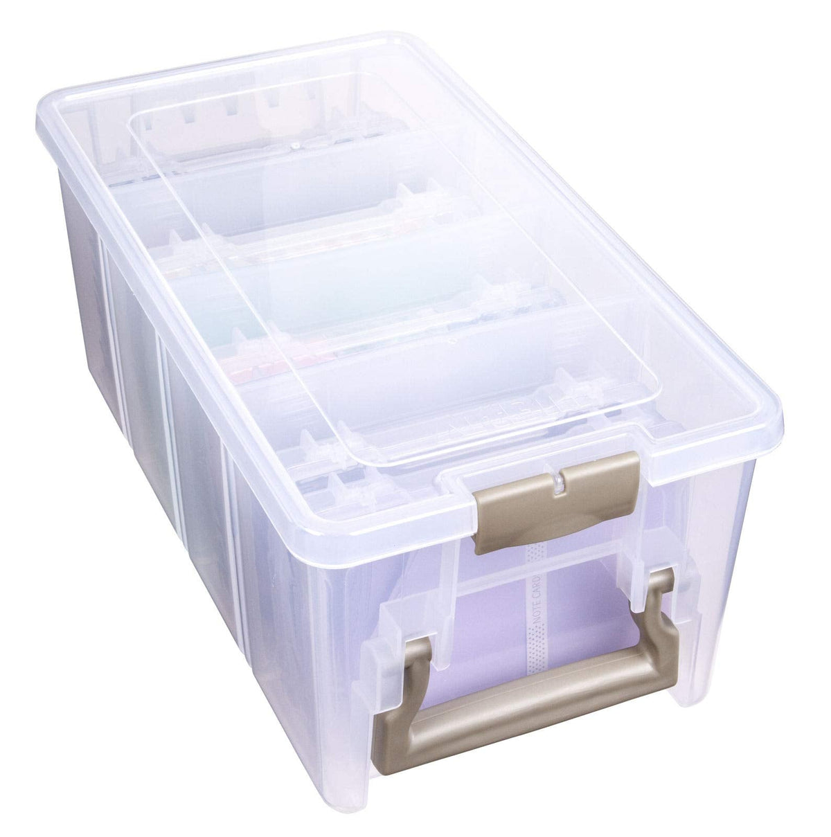 ArtBin - Juego de organizador de fotos y manualidades, caja grande con 8 cajas de almacenamiento de plástico en el interior, color transparente - Bolso semifotográfico