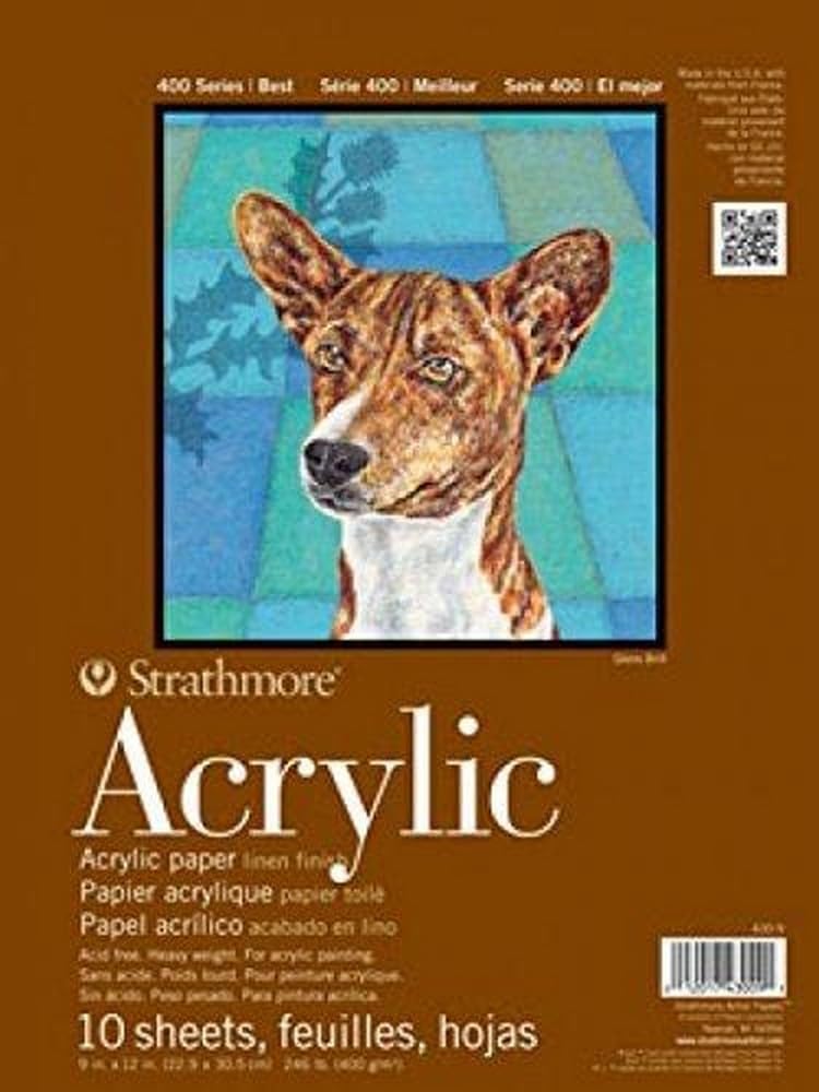 Strathmore Serie 400 Bloc de Papel Acrílico Acabado de Lino - 12 by 18"