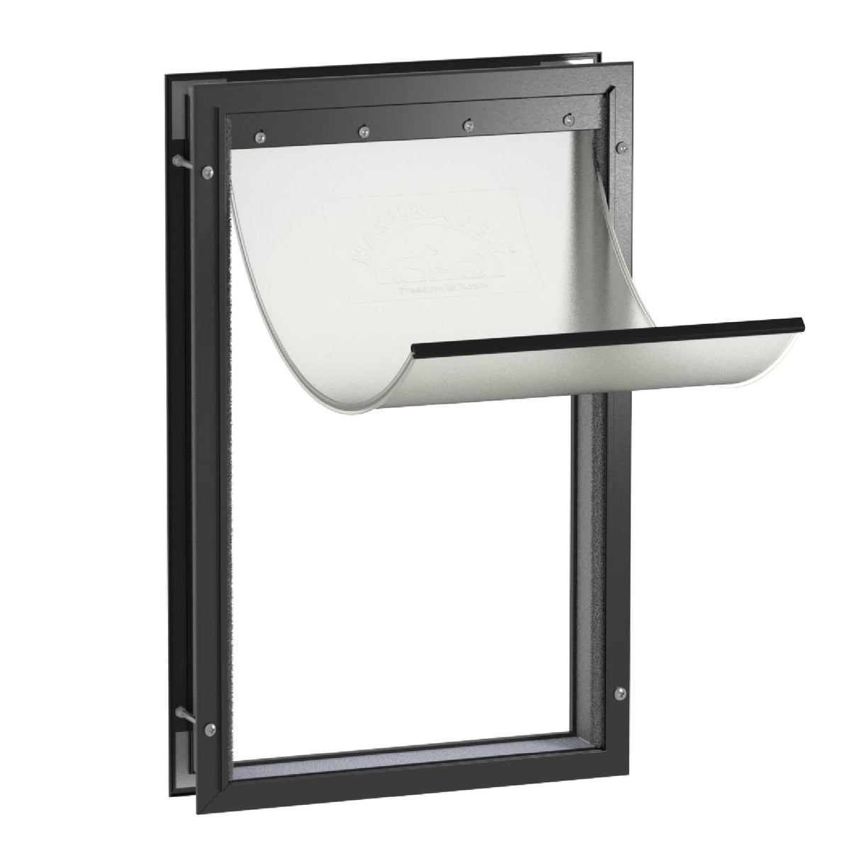 Hakuna Pets Puerta de Aluminio para Mascotas con Panel de Bloqueo de 2 Vías - XL for Pets to 220 lbs - Negro