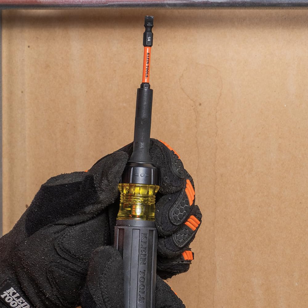 Klein Tools 32313HD Destornillador de matraca, herramienta de impacto 13 en 1, con 6 puntas de doble extremo y destornillador de tuerca de 0.6 cm
