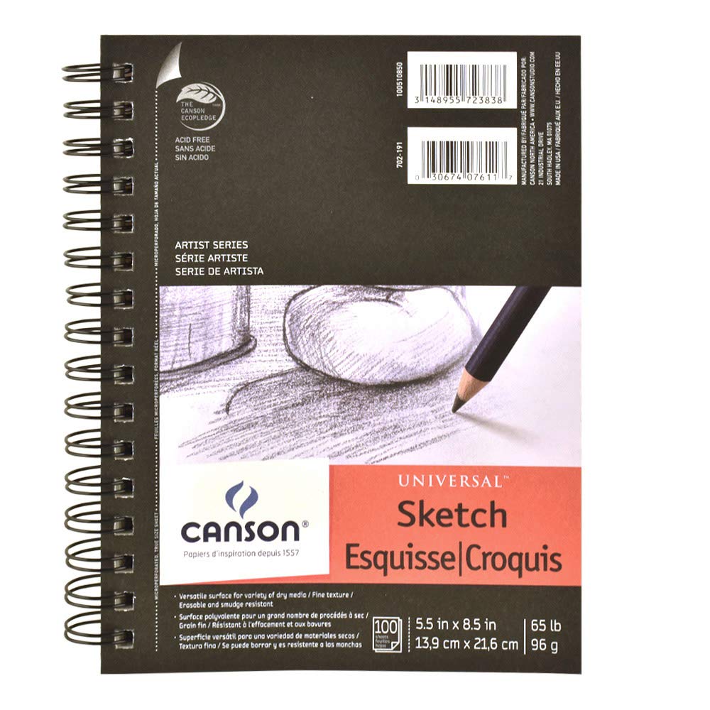 Canson Artist Series Universal – Bloc de Dibujo, 0, 0, 5.5"X8.5", 1