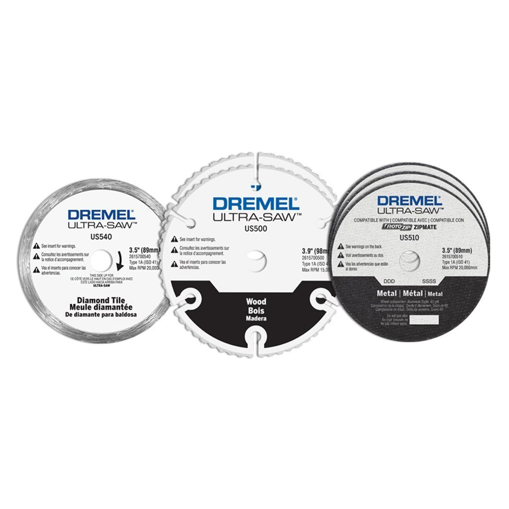 Dremel Ultra-Saw Disco de Corte 3.5" para Azulejo y Madera - Kit de rueda de corte de 6 piezas