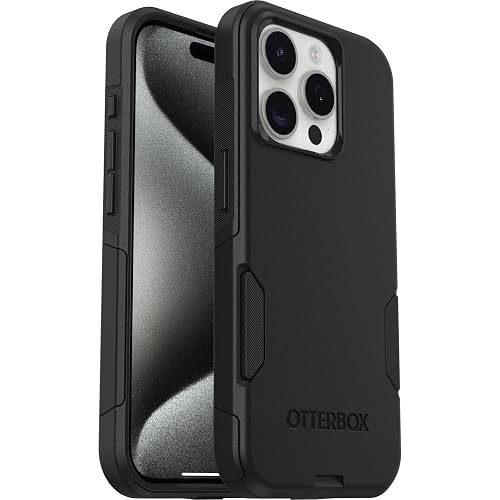 Otterbox Funda para iPhone 15 Pro (Solo) De La Serie Commuter -, Delgada Y Resistente, Apta para El Bolsillo, con Protección De Puerto Negro