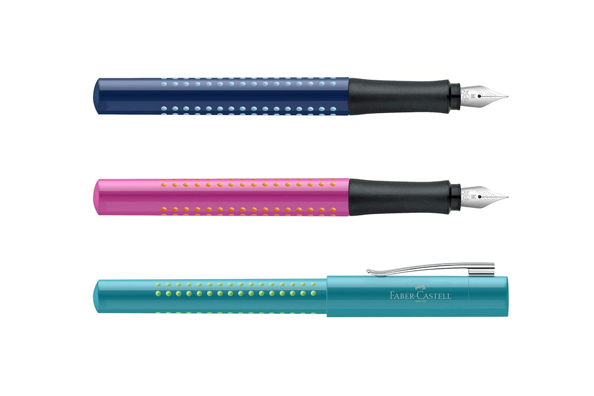 Faber-Castell Bolígrafino Fino Grip 2010 Fountain Pen - Rosa, es una pluma para aquellos que buscan una pluma fuente confiable, cómoda y con un diseño refinado para cualquier momento