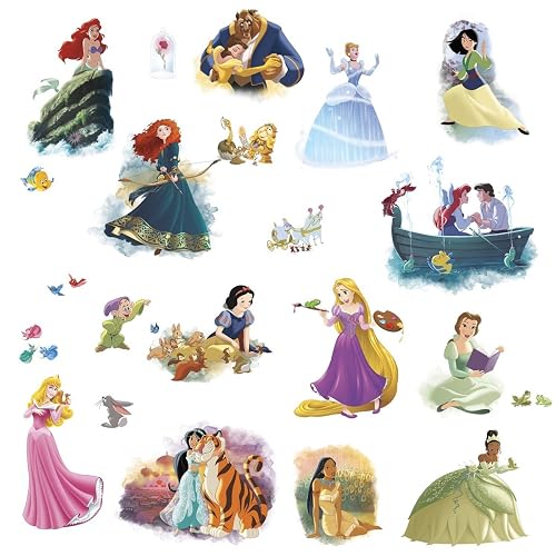 RoomMates Disney Princess Dream Big Peel And Stick - Vinilo decorativo para pared, multicolor