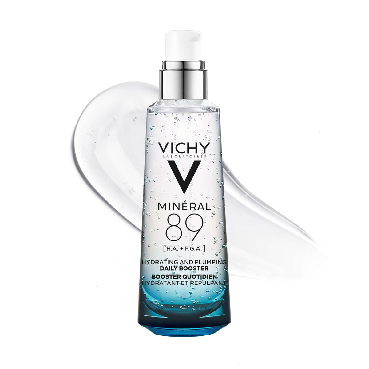 Vichy Minéral 89 Booster Sérum Hidratante Facial, 50 ml - 75 ml (Paquete de 1) - Suero de ácido hialurónico, 2.54 fl. Oz.