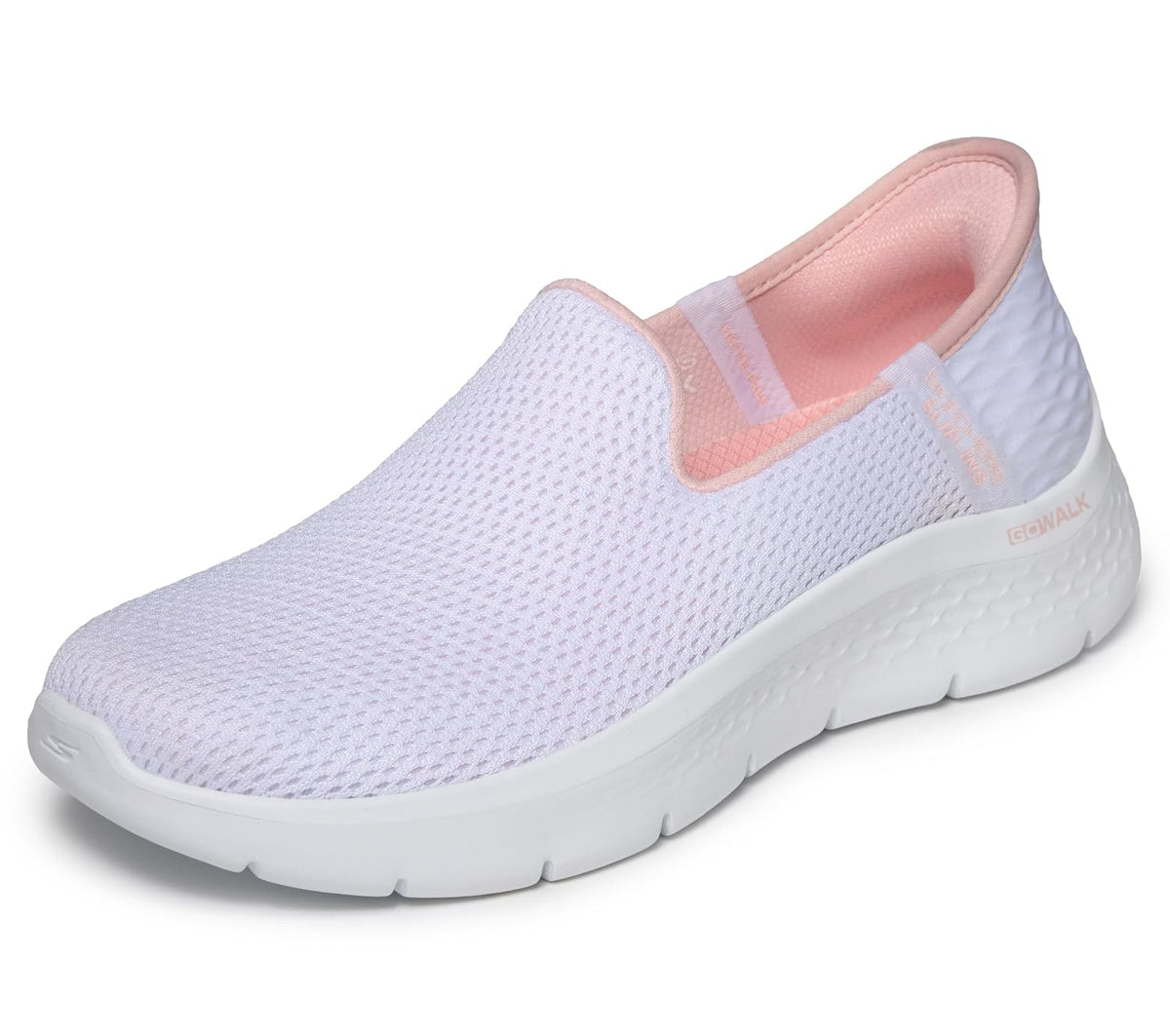 Skechers Go Walk Flex Mocasines Slip-ins sin Cordones para Mujer - 25.0 cm - Blanco - Rosa