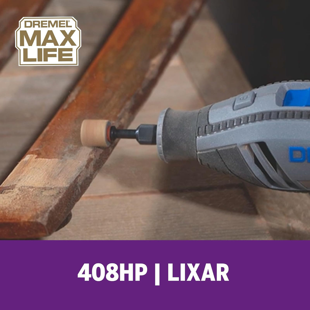 Dremel Max Life - Tambor de lijado de carburo de 60 Git, accesorio de herramienta giratoria, 408 HP
