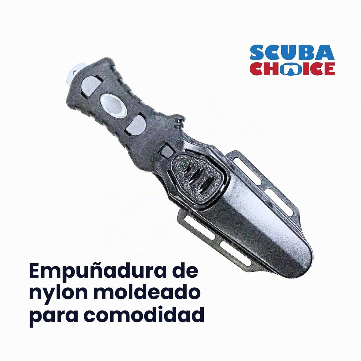 Scuba Choice Cuchillo Buceo Acero Inoxidable Punta Roma 9 Pulgadas | Punta roma, hoja 2.3 pulgadas, mango ergonómico, 7 pulgadas total, para buceo y esnórquel
