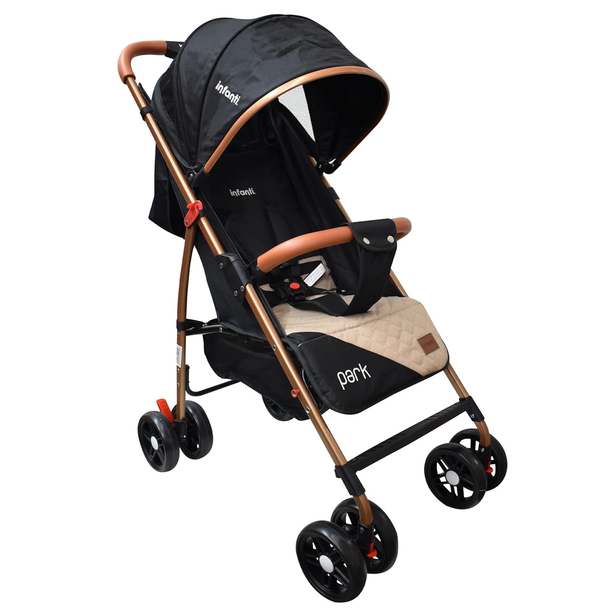 Infanti Carriola Park Ligera y Plegable, Gris - Negro y Beige
