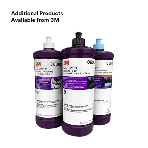 3M 06094 Perfect-ItEX Machine Polish, 1 quart | 1 botella, de alto rendimiento, elimina marcas de remolino, refinar el acabado